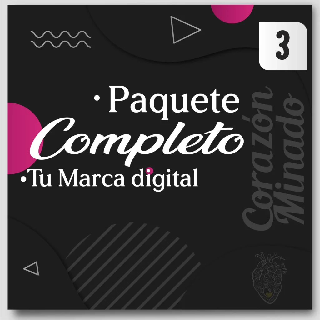 paquete de redes sociales de corazon minado